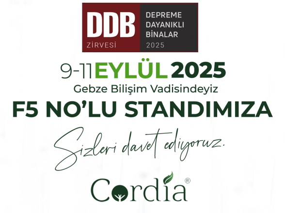 DDB Depreme Dayanaklı binalar Zirvesi 9-10-11 Eylül 2025 Gebze Bilişim vadisinde F5 nolu standımıza sizleri davet ediyoruz.  
